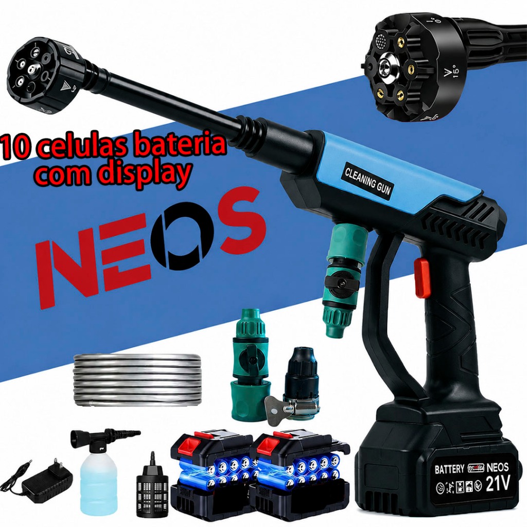 Lavadora De Alta Pressão Sem Fio Pulverizador EléTrico De Tinta PortáTil Bateria RecarregáVel High Pressure Washer