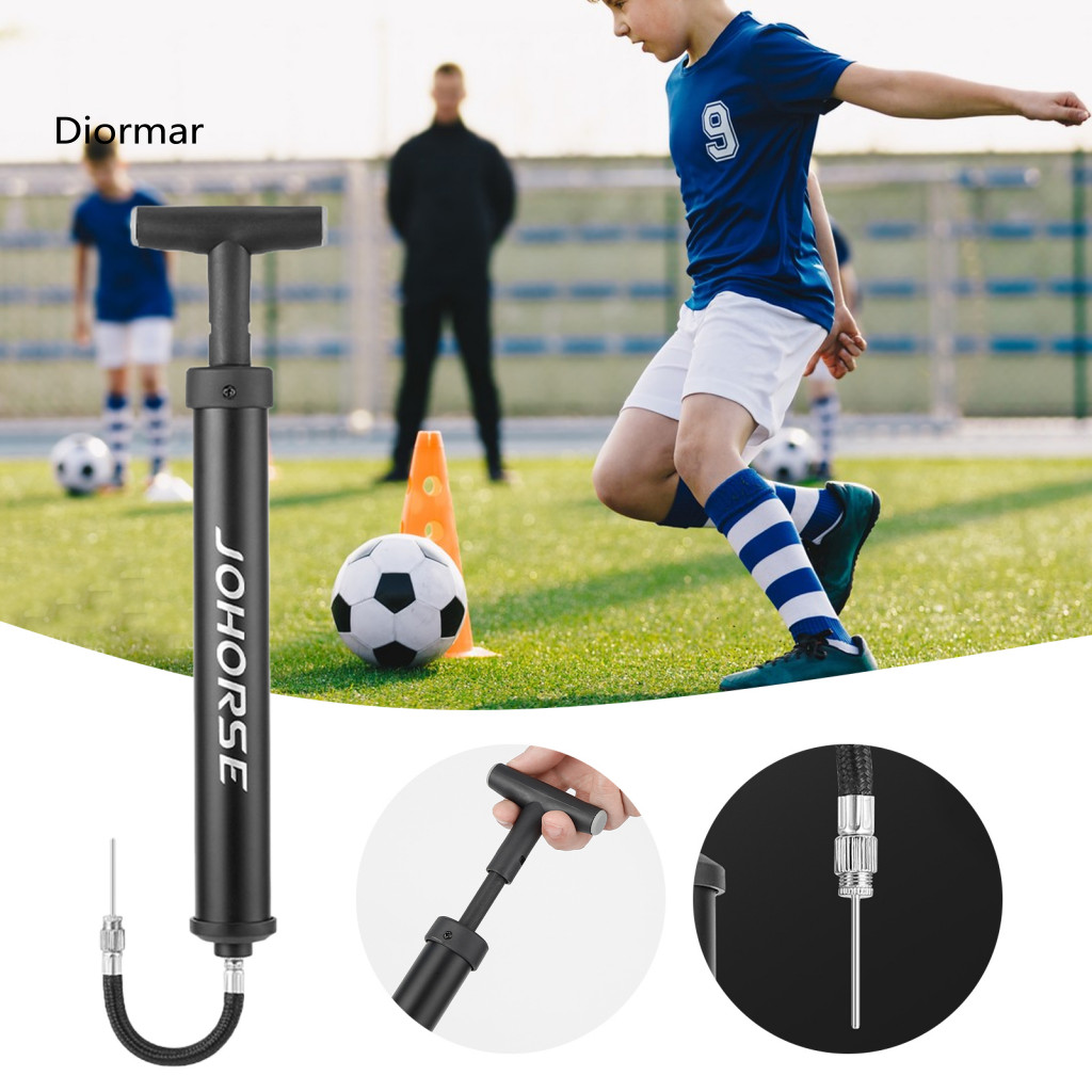 Rotating Air Nozzle T-shaped Handle Ball Pump High-pressure Sports with Extension Hose – Handheld Push-pull for Footba