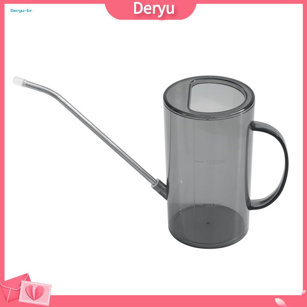 Arc-shaped Handle Watering Long Spout 1l/1.5l with Measurement Scales Transparent Garden Pot for Indoor Outdoor Plants O