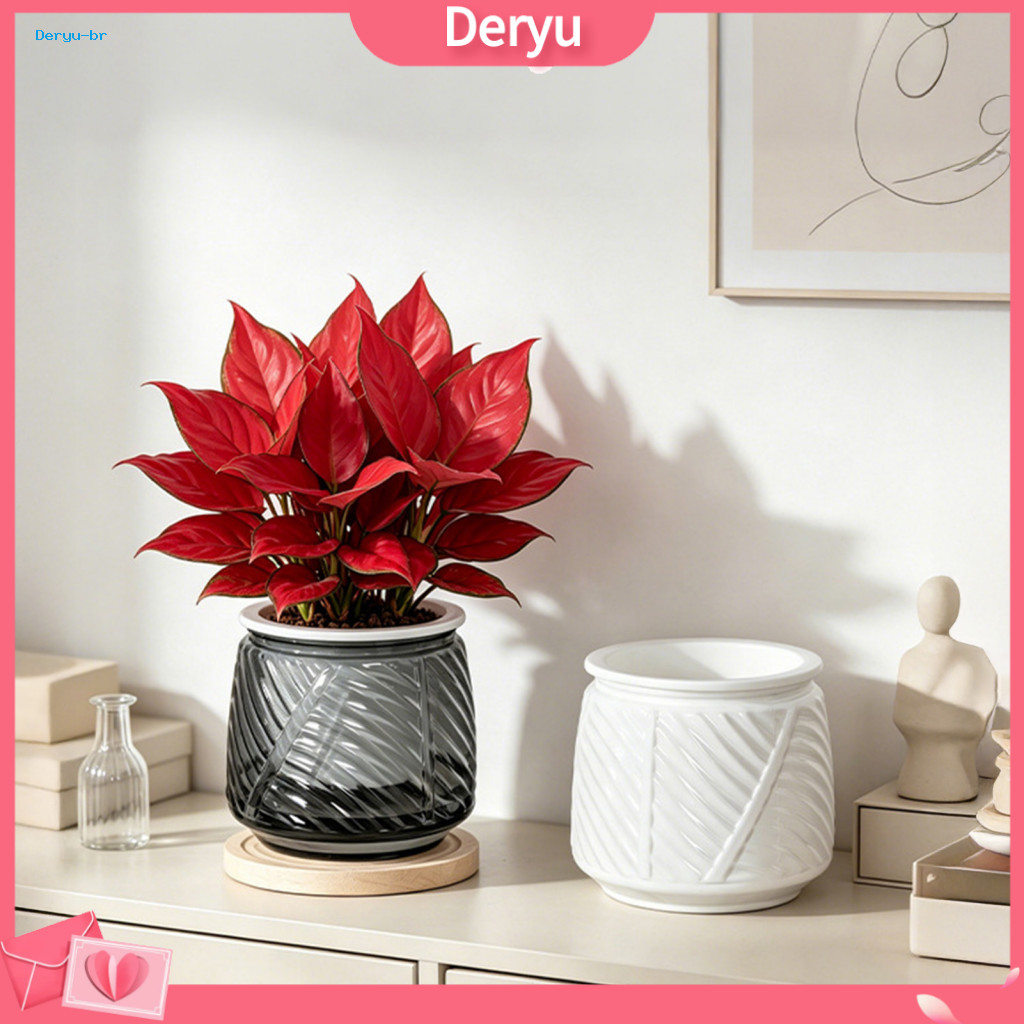 Self Watering Planter Home Garden Decoration Self-watering Indoor with Wick Rope Double Layer Transparent Hydroponic Flo