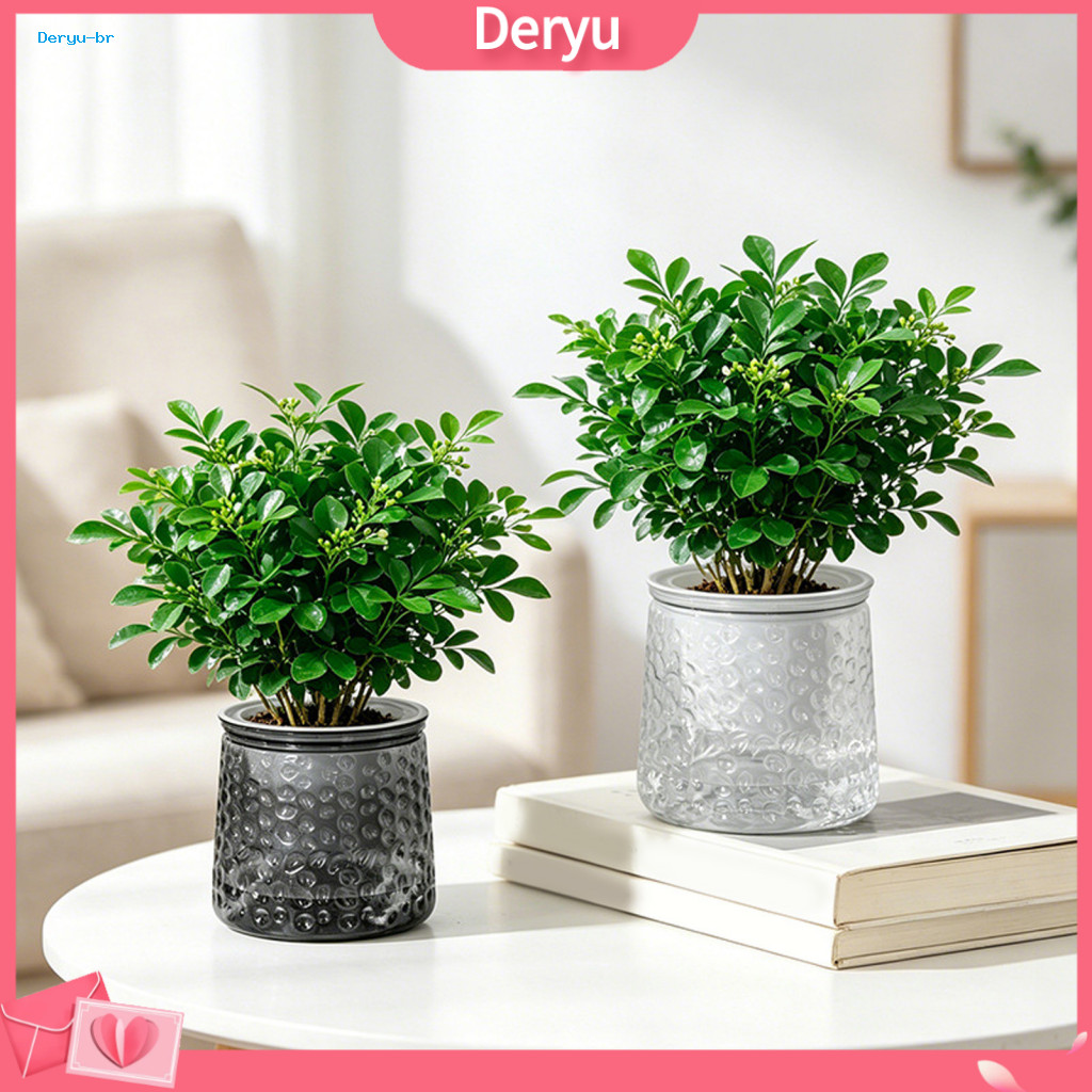 Minimalist Home Office Decor Plastic Planters Self-watering Transparent Planter Pot for Indoor Succulents Hydroponic Pla