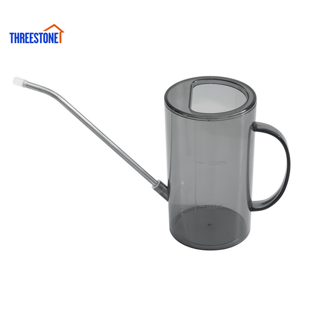 Scientific Angle Design Watering Stainless Steel Spout Long 1l/1.5l Transparent Garden Pot with Measurement Scales Ideal