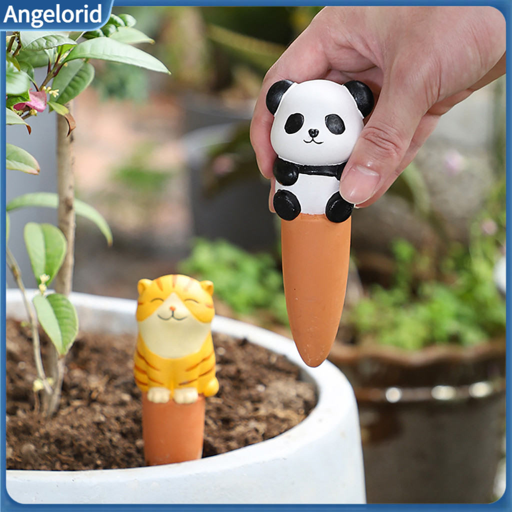 Self Watering Spikes for Indoor Plants Gardening Gifts for Plant Lovers 4 Pcs Terracotta Cute Self-watering Stakes Autom