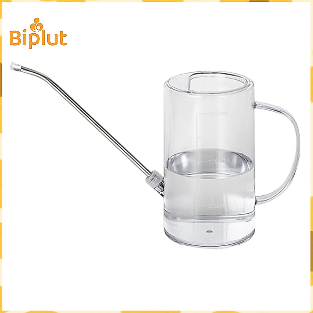 Arc-shaped Handle Watering Translucent with Measurement Marks 1.5l Stainless Steel Long Spout Handheld Sprayer for Indoo