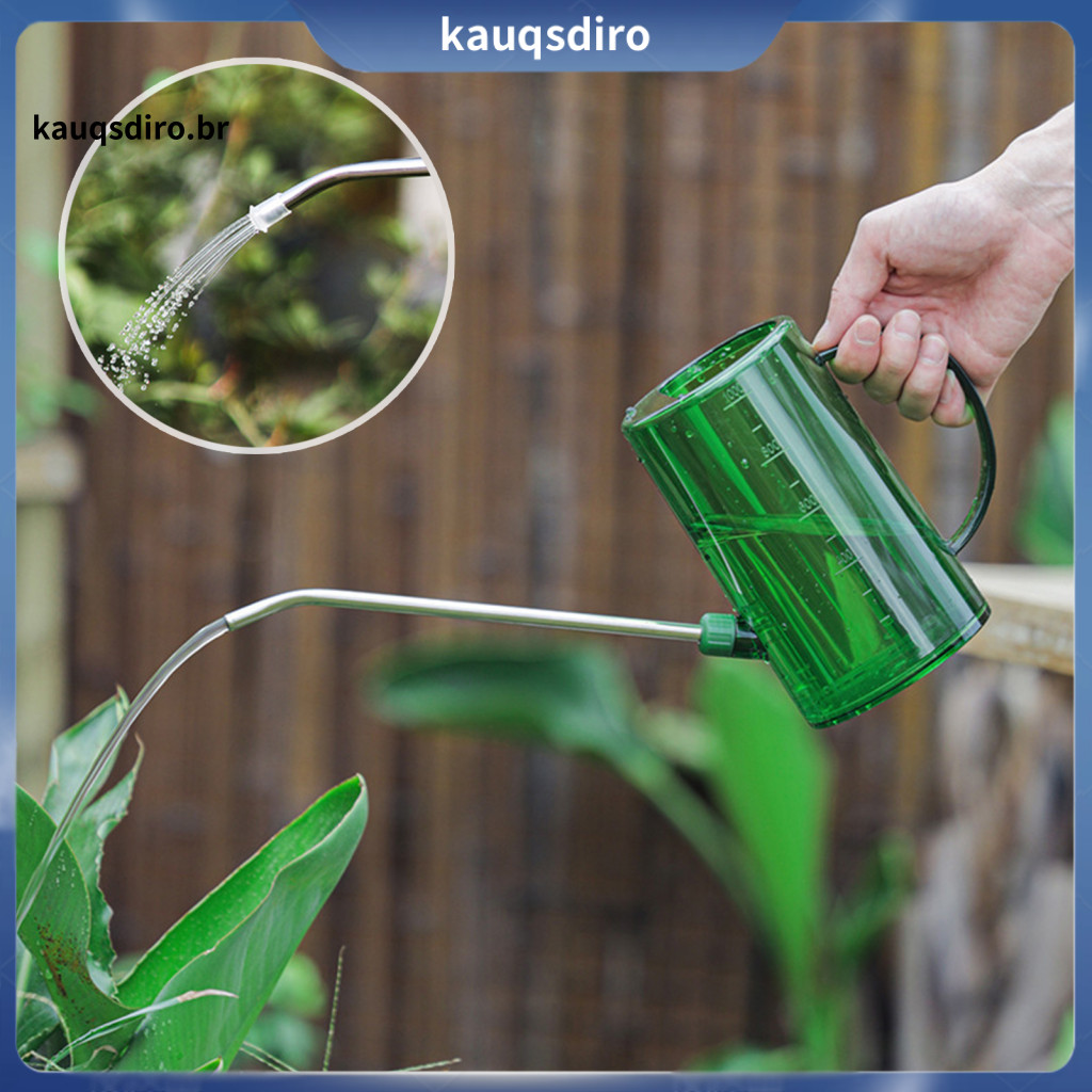 Arc-shaped Handle Watering Plant with Precise Water Control 1.5l Stainless Steel Long Spout Translucent Handheld Sprayer