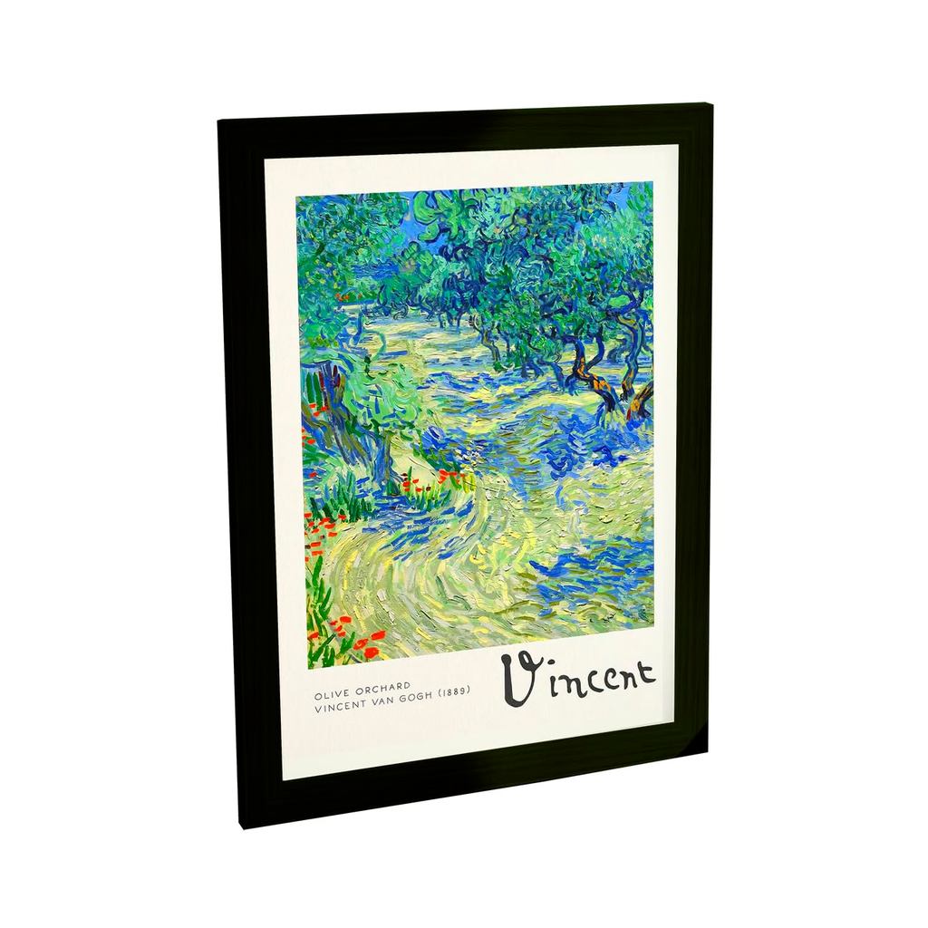 Quadro Decorativo para Sala e Quarto Van Gogh Olive Orchard Releitura Pintura Óleo Escritório Quadro Moderno Decoracao P