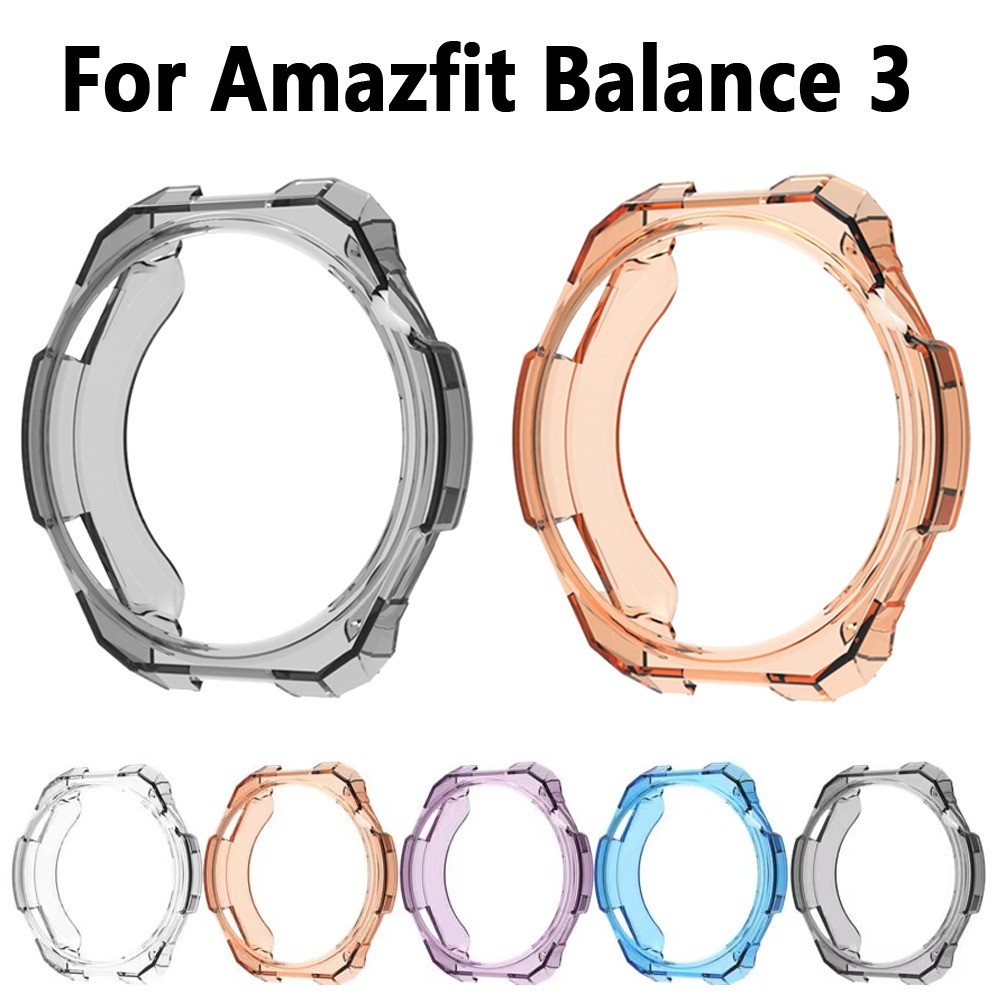Capa TPU Compatível Com Amazfit Balance 3 Soft Hollow-out Anti Scratch Protetora
