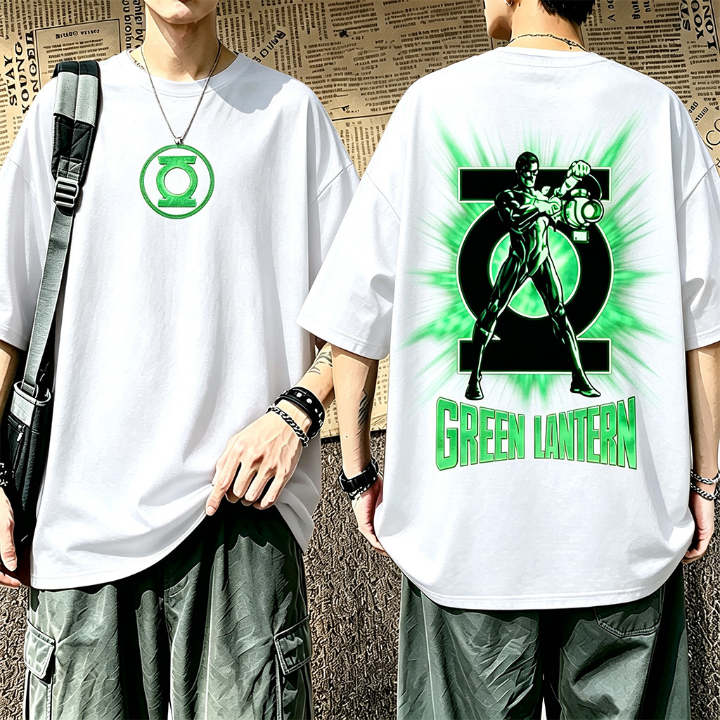 Camiseta Masculina Com Estampa do Green Lantern Moderna Estilosa Atemporal Tema Super Herói Casual Tendência
