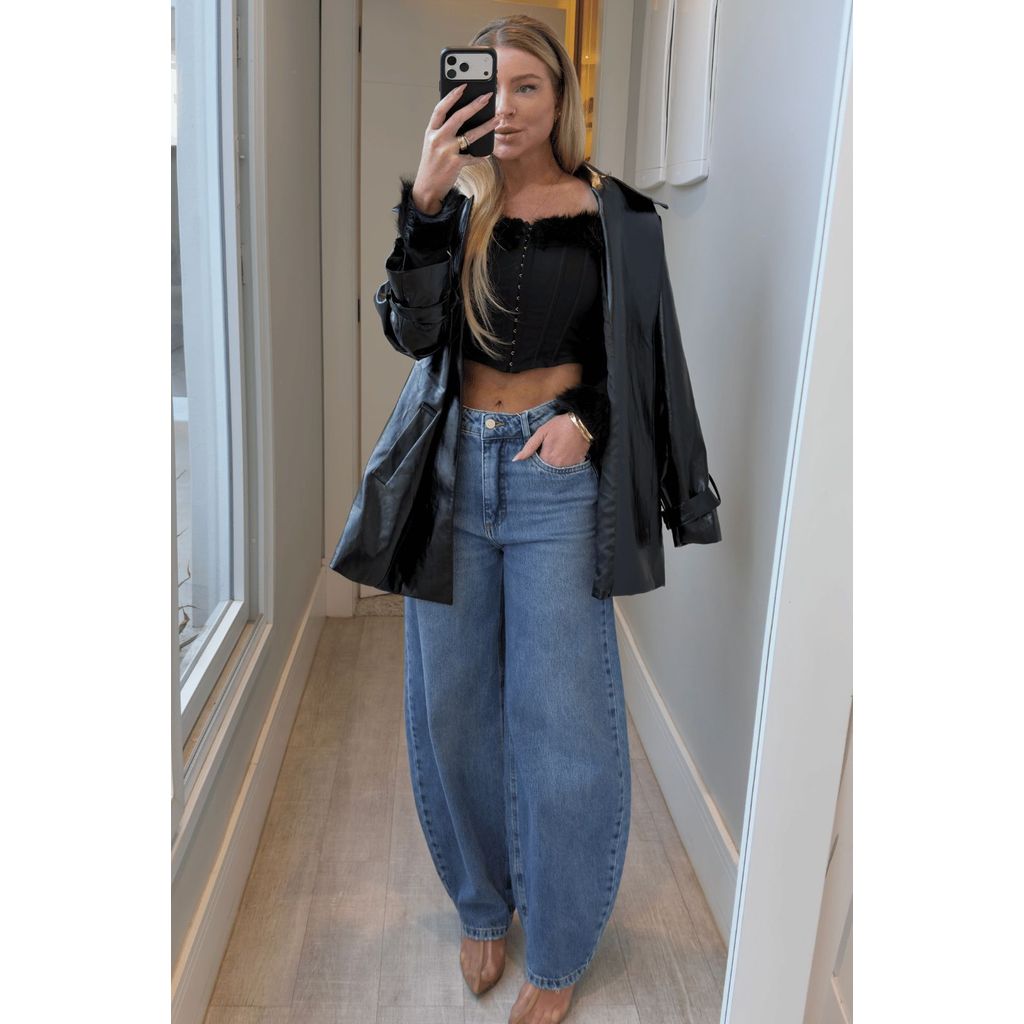 Calça jeans Barrel Alicía