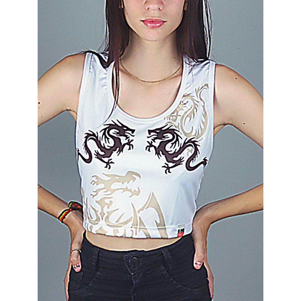 Cropped Regata Dragão Chinês Crop Top - TOTAL - No Sense