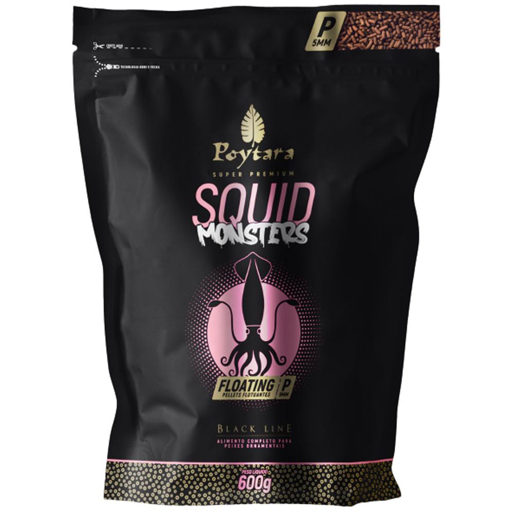 Ração Poytara Black Line Monsters Squid Floating P 600g 5mm