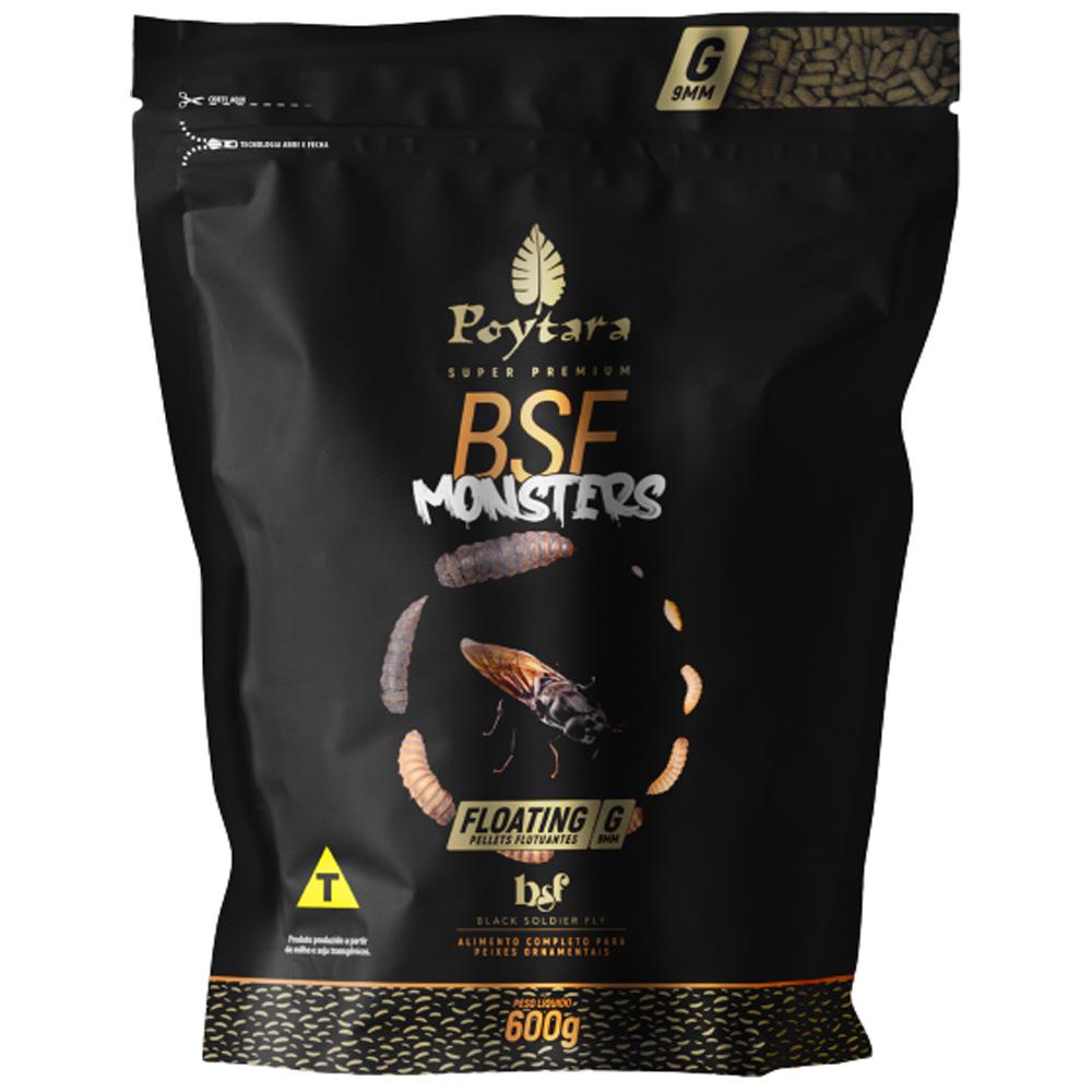 Ração Poytara Black Line BSF Floating G 600g 9mm Para Peixes
