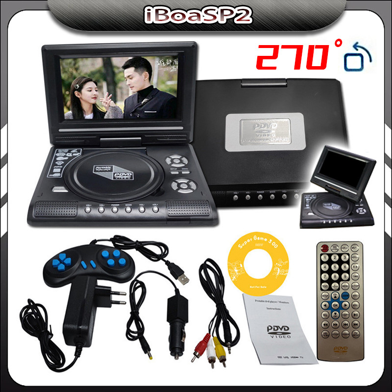 Leitor De Dvd Portátil 7.8 Na Tela Rádio Fm E Jogos Novo