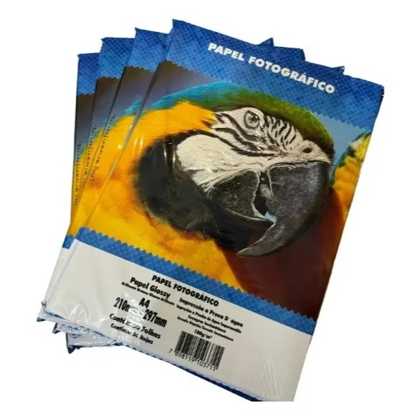 Papel Fotográfico 180g Glossy A4 Brilhante à Prova D'água MASTERPRINT