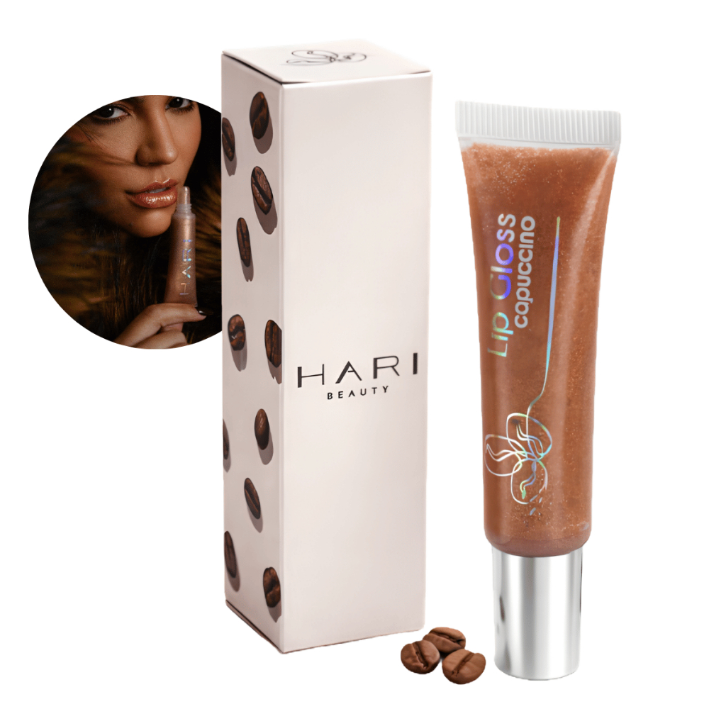 Lip Gloss Capuccino Hari Beauty 10ml Acabamento Luminoso Efeito Glossy Lips