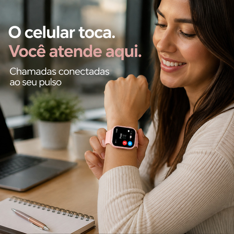 Enviado de São Paulo, o conjunto Smart Watch S17MINI 38mm inclui duas pulseiras, é de alta qualidade e possui uma função