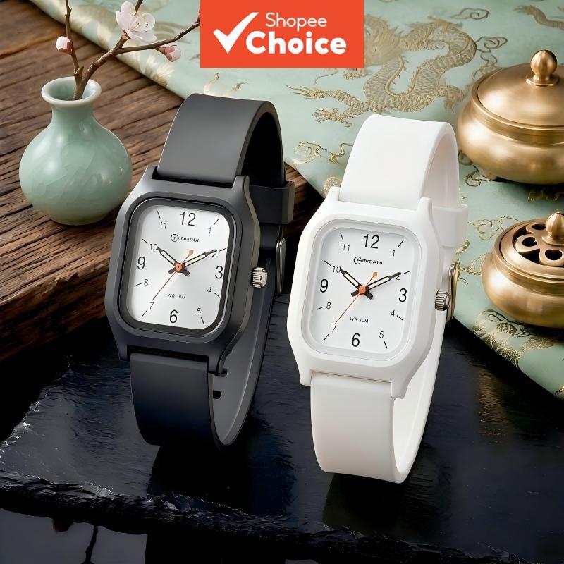 Mingrui Kids Square Quartz Watch 30m À Prova D'água Mãos Luminosas Estilo Chinês Para Estudantes Meninos Meninas