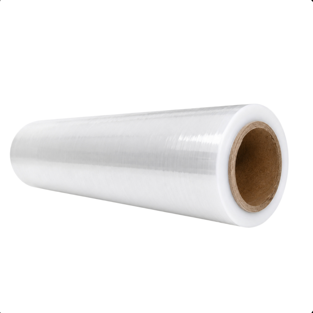 Bobina Filme Stretch 250mm x 300 metros Virgem Transparente - 1 Rolo