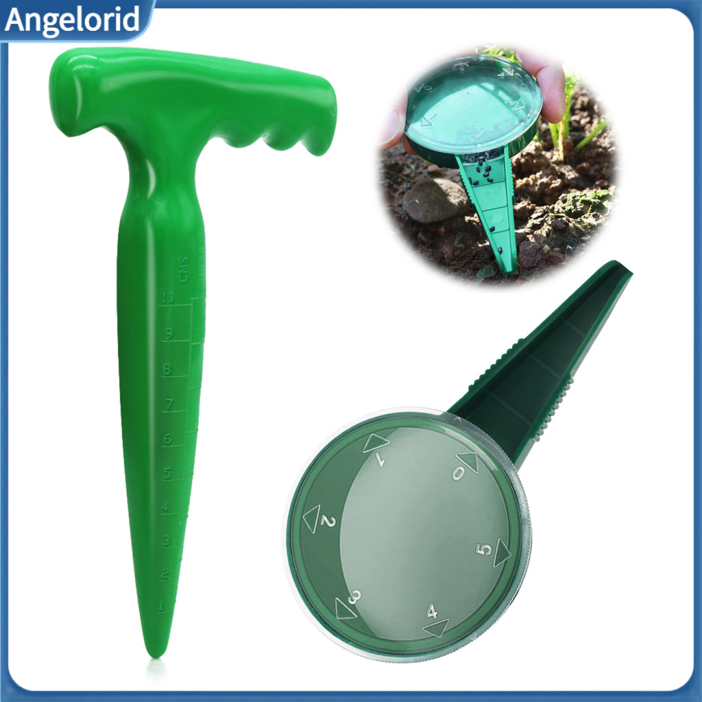 Flower Bed Planting Tool Garden Seeder Handheld with 5 Adjustable Settings Ergonomic Plastic Seed Dispenser for Flowers