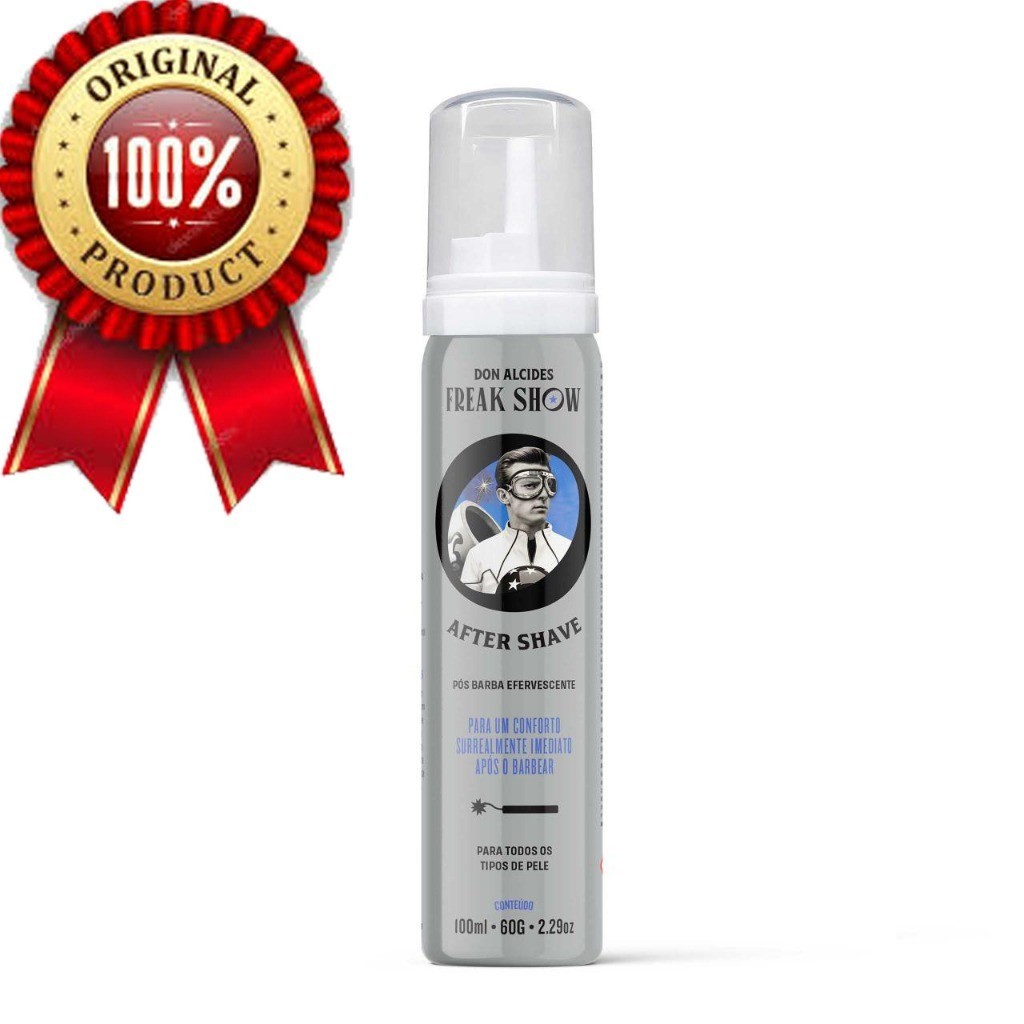 Pós-Barba Efervescente Freak Show Don Alcides 100ml Ação Calmante E Refrescante