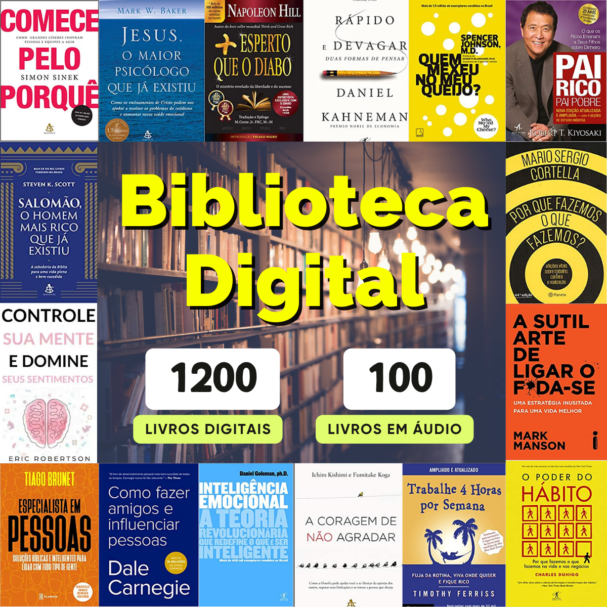 Biblioteca Digital - 1200 Livros Digitais e 100 Audiobooks