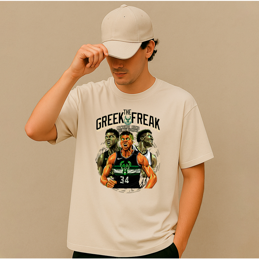 Camisa Camiseta Basica de basquete streetwear greek the freak 34 Antetokounmpo  estilosa tshirt em algodao unissex
