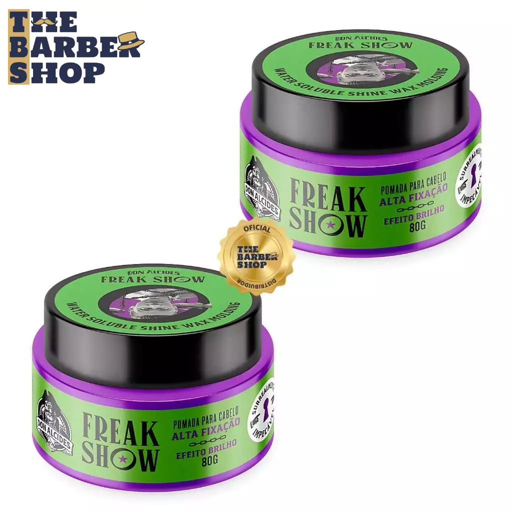 Pomada para Cabelo Don Alcides Alta Fixação Brilho Freak Show 2un