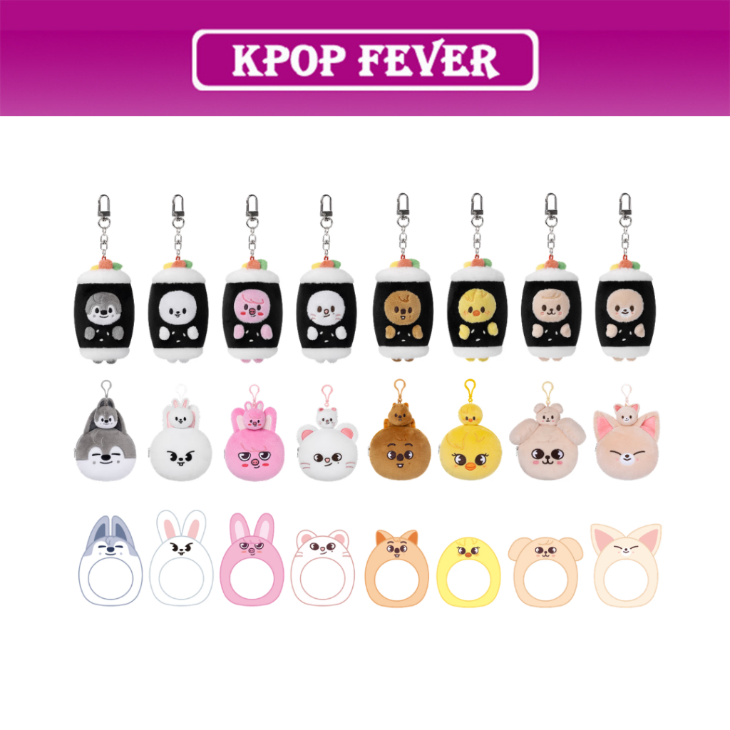 STRAY KIDS [SKZOO EVERYWHERE ALL AROUND THE WORLD] in Seoul MD - Keyring / Light Stick Cover Ver.2 / Reel Face Set