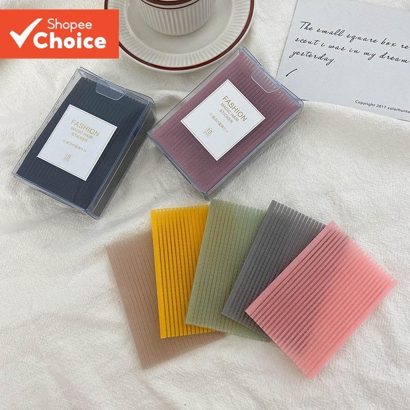 10pcs Adesivos Coloridos De Linha Fina-De Franja Sem Vestígios Para Fácil Maquiagem E Lavagem Facial