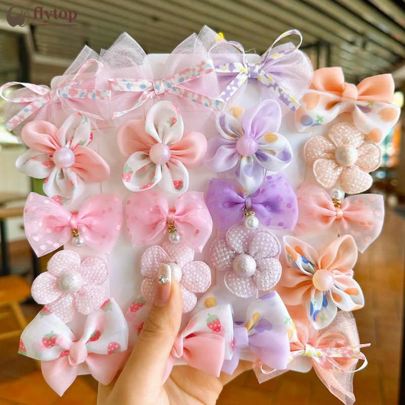 10pcs/set Acessórios Para Cabelo Infantil Grampos De Em Arco Doces E Coloridos