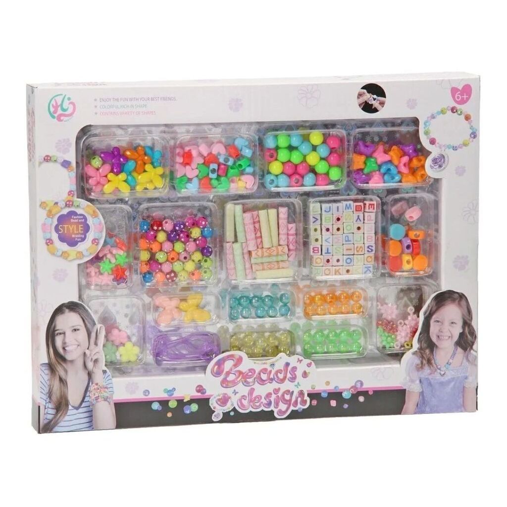 Kit Pulseiras Infantil Miçangas Coloridas Beads Design