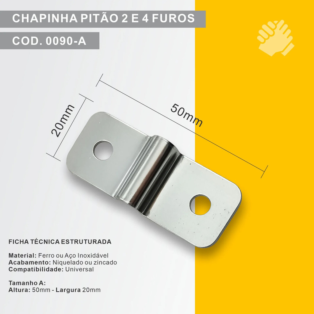 Chapinha Pitão Inox Para Toldo - Cortina - Coleira - 100unid