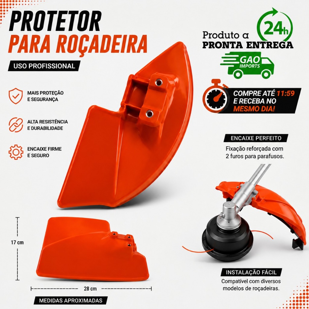 Protetor Universal Para Roçadeira Capa Saia Fio Nylon Profissional