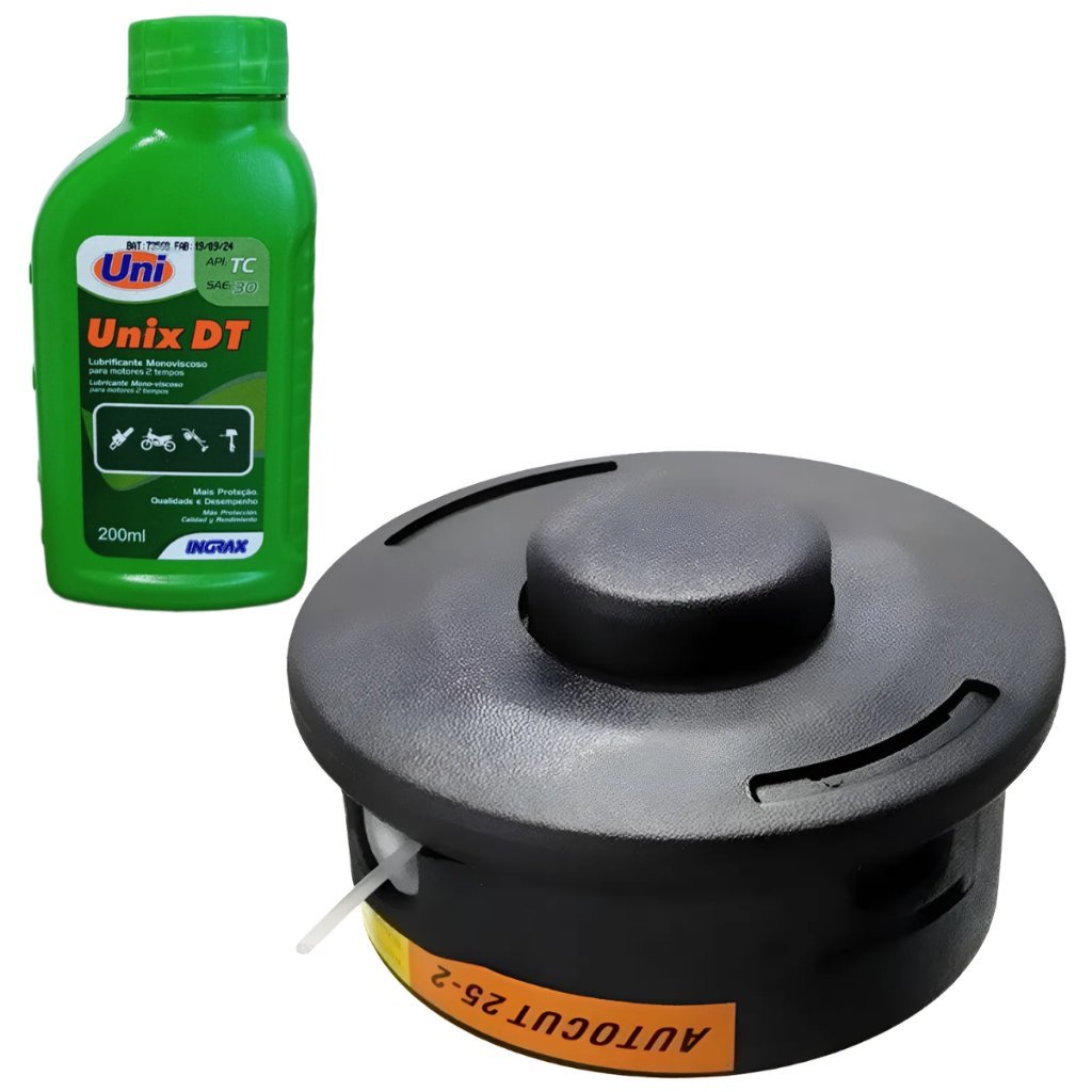 Carretel Automático 3mm Para Roçadeira Stihl e Óleo 2T 200ml Kit Completo Profissional