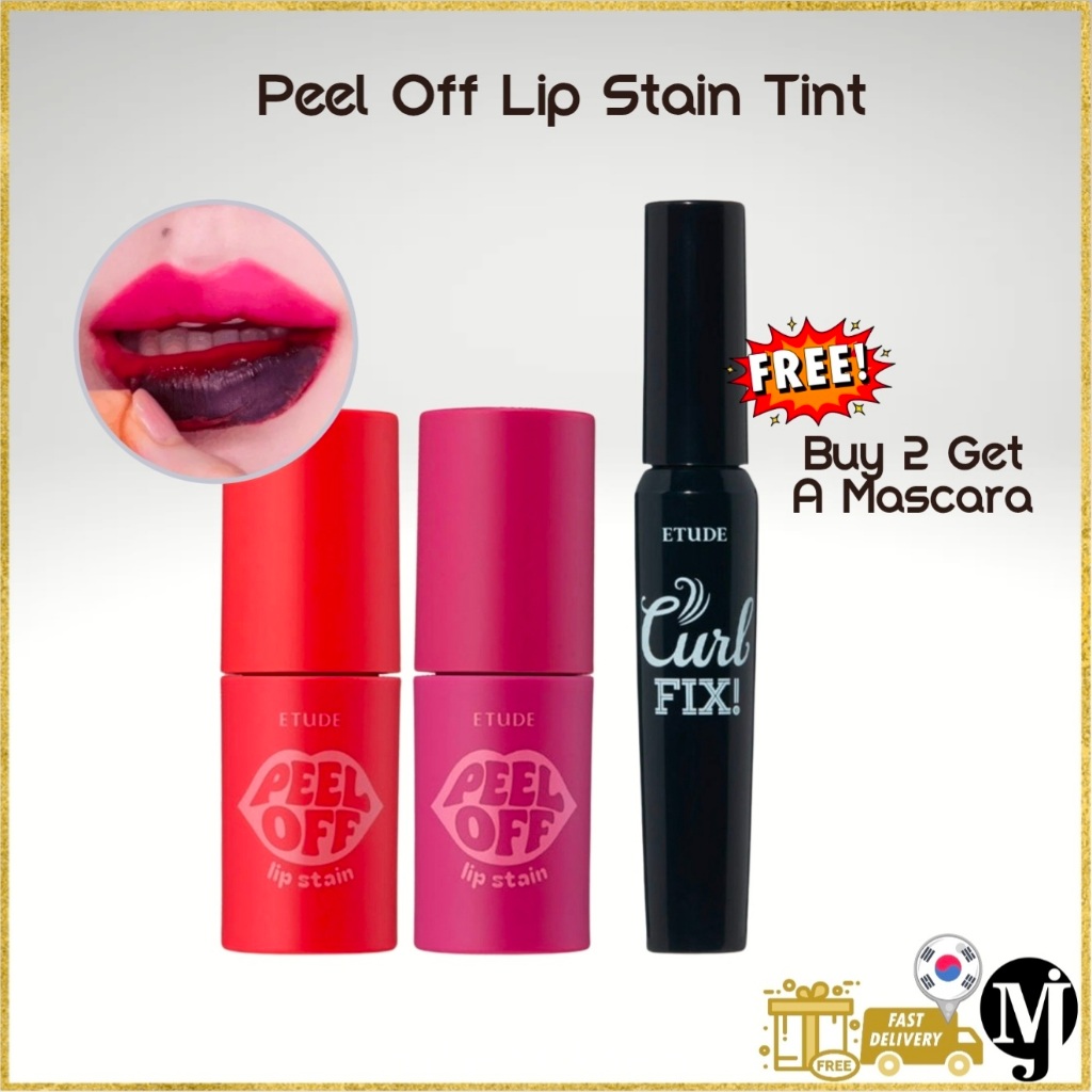Peel Off Lip Stain Tint 6colors (Buy 2 Get A Mascara)