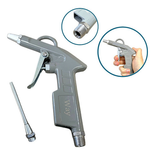 Pistola De Ar Comprimido Para Limpeza Alta Pressão 3 A 5bar