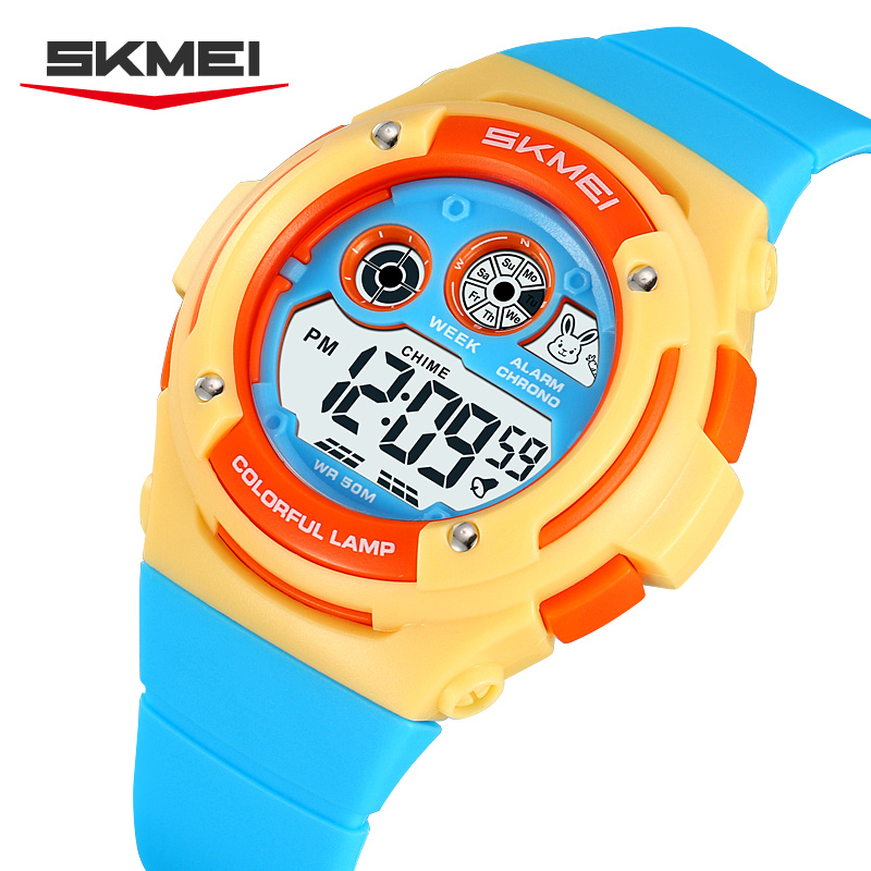 Skmei 2430 Relógio Digital Infantil À Prova D'água 5bar Alarme Contagem Regressiva Temporizador Cronógrafo