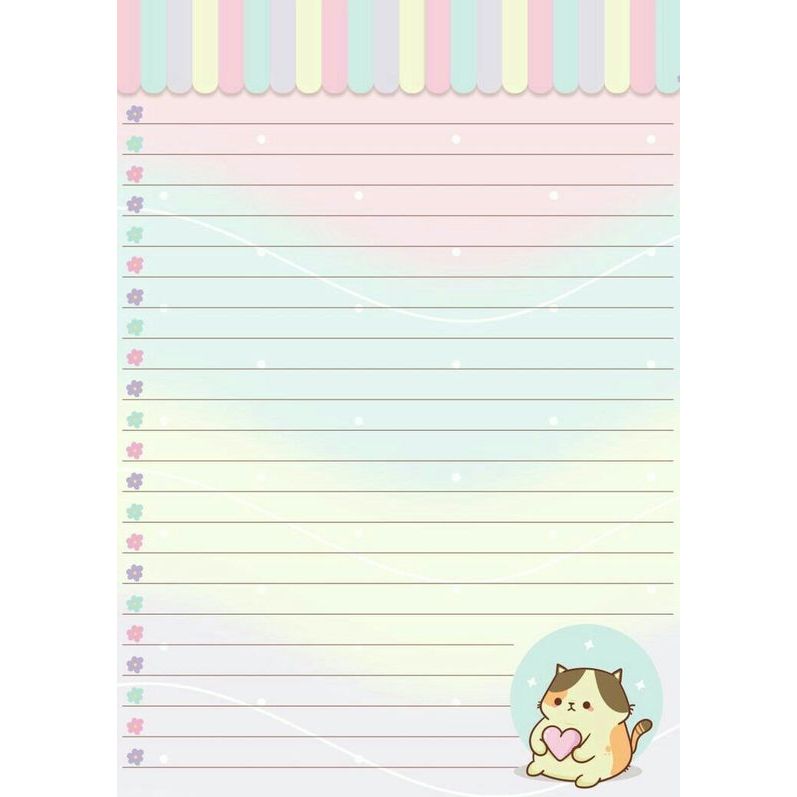 FOLHAS FICHARIO A4 COLORIDAS CUTE- FAÇO QUALQUER TEMA