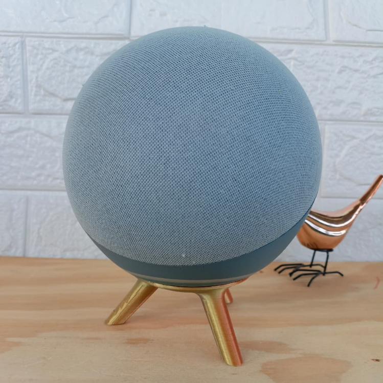 Suporte Pezinho Para Alexa Camaleão, Duo Color, Tricolor Echo Dot De Mesa