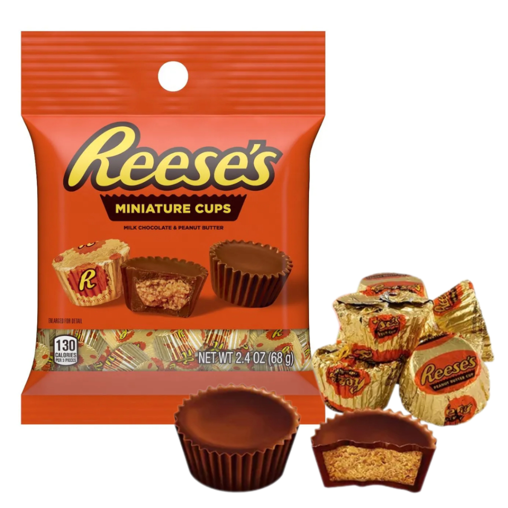 Chocolate Reese’s Miniature Cup 68g | Chocolate ao Leite com Pasta de Amendoim 🥜🍫