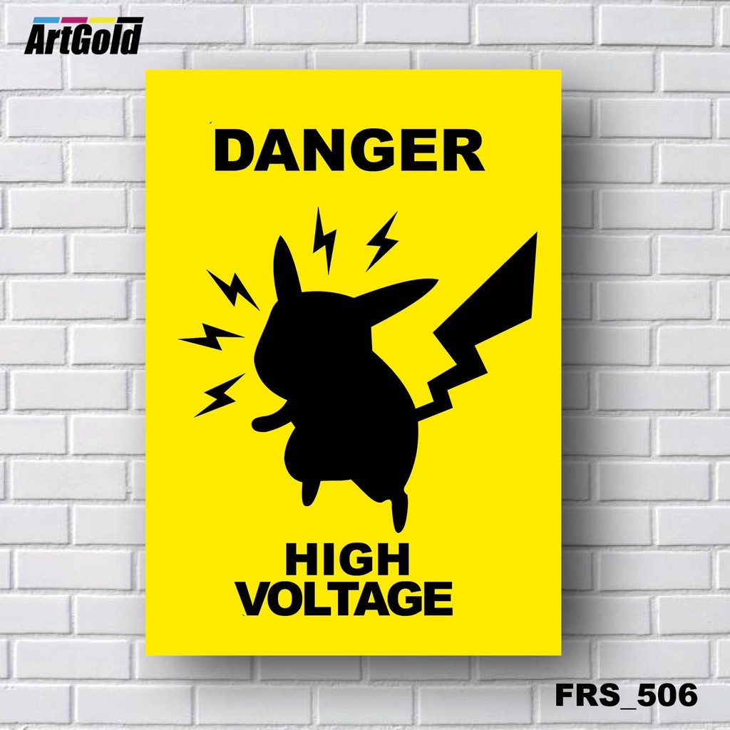 Placas Quadros Decorativos em MDF - Danger, high voltage