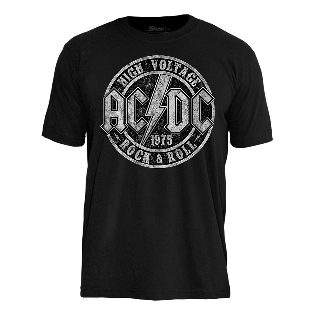 Camiseta Acdc High Voltage  Banda Rock Classico  Unissex Show Tour Turne
