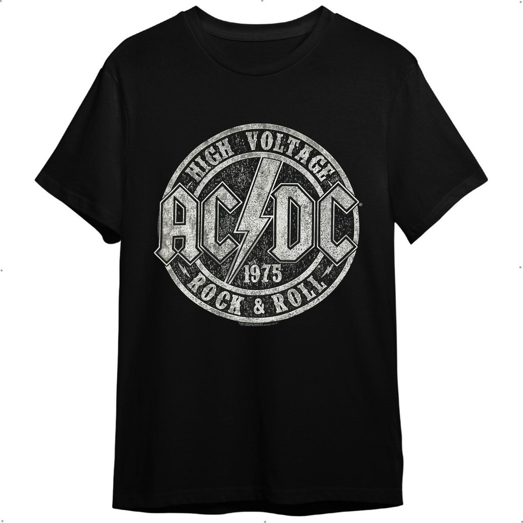 Camiseta Acdc High Voltage 1975 Oficial De Rock Unissex