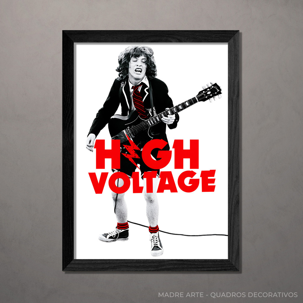 Quadro Decorativo Hight Voltage A4 Com Vidro