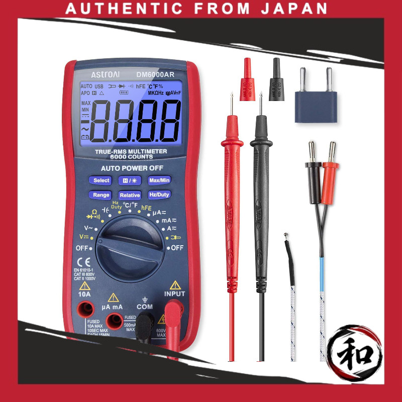AstroAI Tester 6000-Count Digital Multimeter Auto Range Voltage Current True RMS【Direto do Japão】