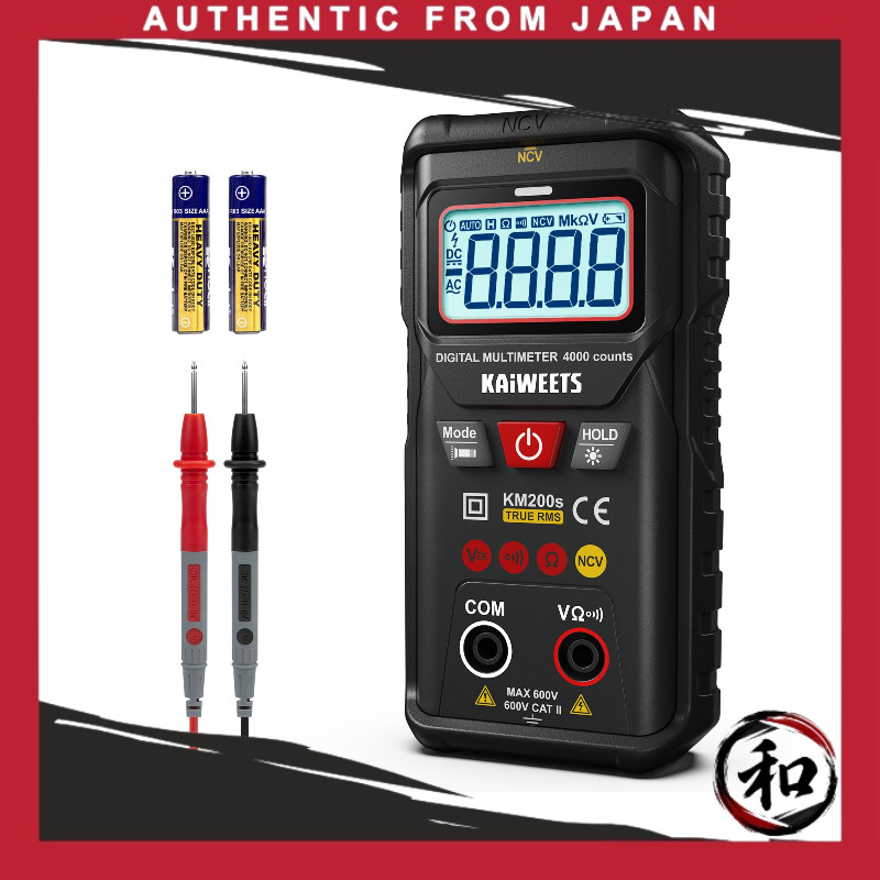 KAIWEETS Tester 4000-Count Digital Multimeter Auto Range AC/DC Voltage Resistance Continuity True RMS Resistance NCV