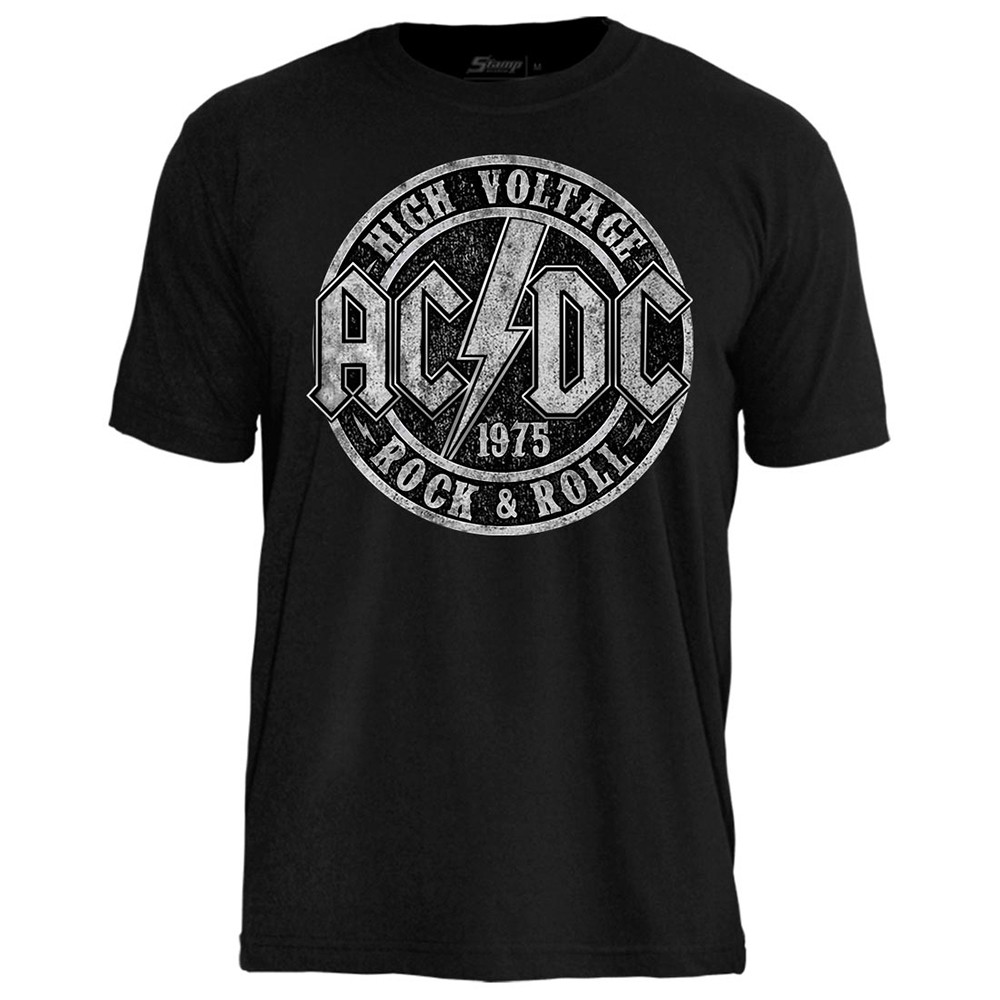 Camiseta ACDC High Voltage 1975 TS1451  Stamp Rockwear Oficial