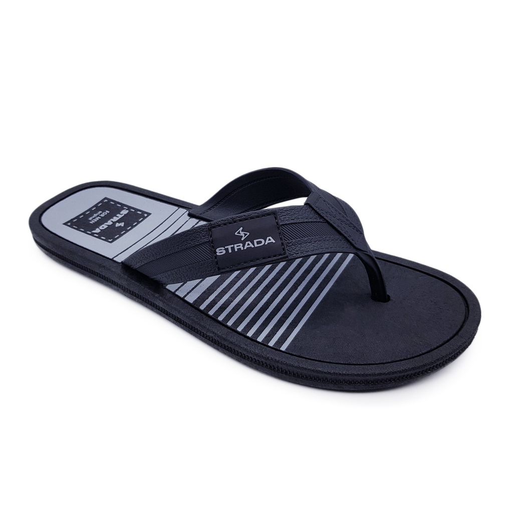 Chinelo Sandália Masculino Adulto Básico Casual Tiras Largas Borracha Original Strada Classic S01