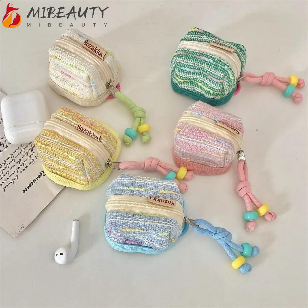 Fone De Ouvido MIBEAUTY , Bolsa De Armazenamento Multifuncional Com Zíper Em Cor Doce , Mini Moedas Portátil