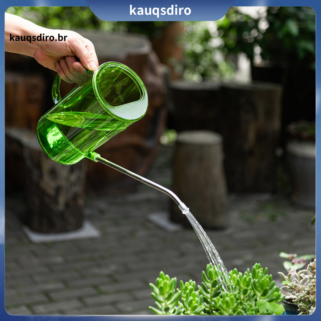 Indoor Plant Watering Ergonomic Handle Long Spout 1l/1.5l with Measurement Scales Transparent Garden Pot for Outdoor Pla